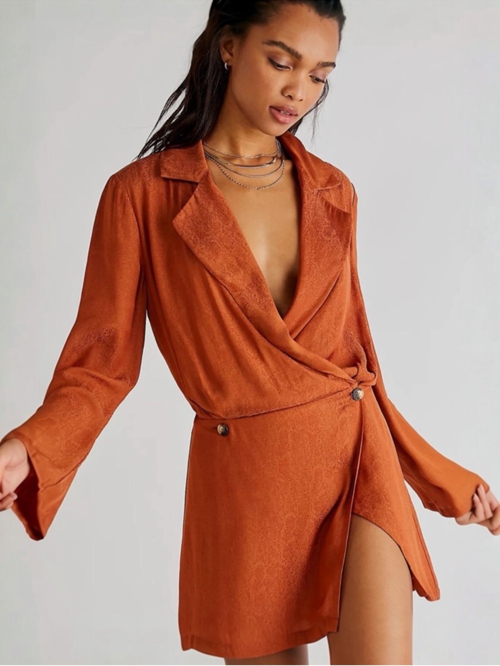 Free People Simone Dress in Cinnaber Size M Boho Cocktail Evening
